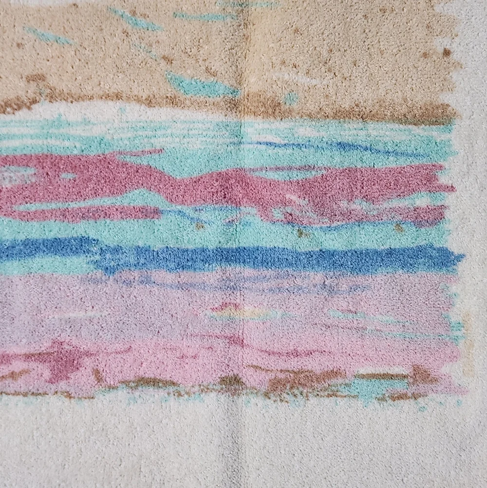 2 VTG JCPenney Brushstrokes Hand Towels | Made in USA| Boho Southwest Abstract
